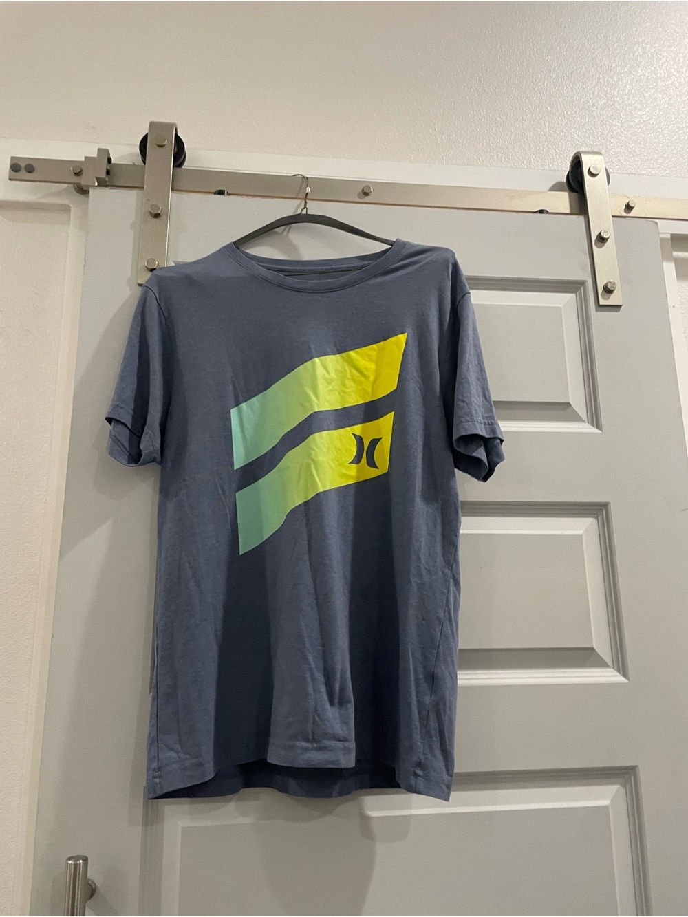 Hurley Icon Slash Push Through Graphic T-Shirt Men’s L/G Gray